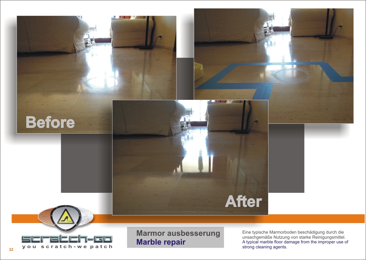 Marble floor repairs